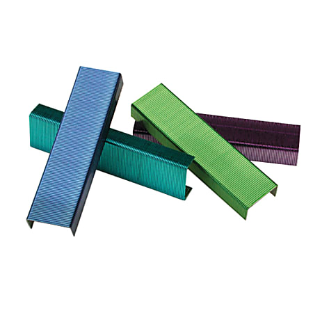 Swingline® Color Bright Staples, 1/4" Assorted, Box Of 2000