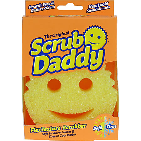 Scrub Daddy Scratch-Free Scrubbing Sponge, 4 1/8 Diameter, Yellow, Polymer  Foam, 8/Pack
