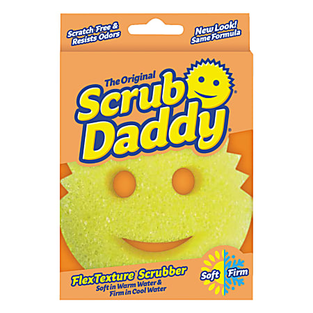Scrub Daddy Scratch-Free Polymer Foam Scrubbing Sponge, 4 1/8", Yellow