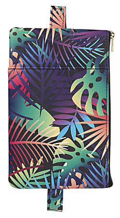 Office Depot® Brand Fashion Notebook Pencil Pouch, 8"H x 5"W x 1/2"D, Palm Leaves