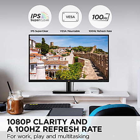 ViewSonic VA2709M 27 Inch IPS Full HD 1080p Monitor with 100Hz, Thin Bezels, Eye Care, HDMI, VGA Inputs  - VA2709M