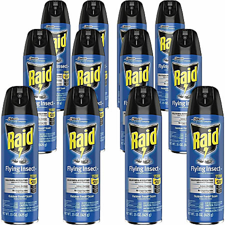 Raid Flying Insect Spray - Spray - Kills Mosquitoes, Flies, Wasp, Hornet, Asian Ladybeetle, Yellow Jacket, Boxelder Bug, Fruit Fly, Gnats, Moths