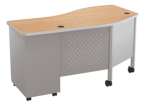 Balt Instructor Teacher's Desk II Desk, Oak/Platinum