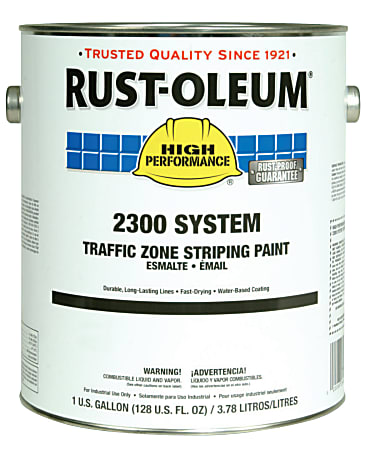 Rust-Oleum High-Performance 2300 System Inverted Striping Paint, 1 Gallon, Matte Yellow