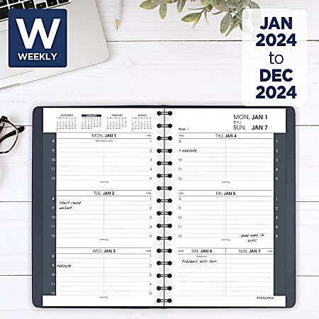 2025 AT A GLANCE Weekly Appointment Book Planner 5 x 8 Navy January To 