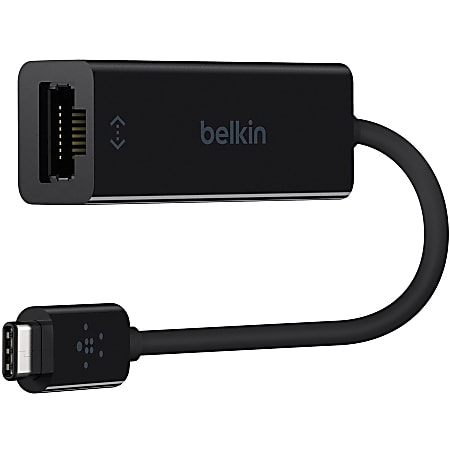 Belkin USB-C to Ethernet + Charge Adapter - USB Type C - 1 Port(s) - 1 - Twisted Pair - 1000Base-T - Portable