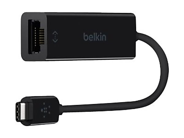Belkin USB-C to Ethernet + Charge Adapter - USB Type C - 1 Port(s) - 1 - Twisted Pair - 1000Base-T - Portable