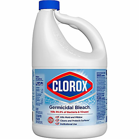 Clorox Germicidal Bleach - Concentrate - 121 fl oz (3.8 quart) - Regular Scent - 3 / Carton - Disinfectant - White