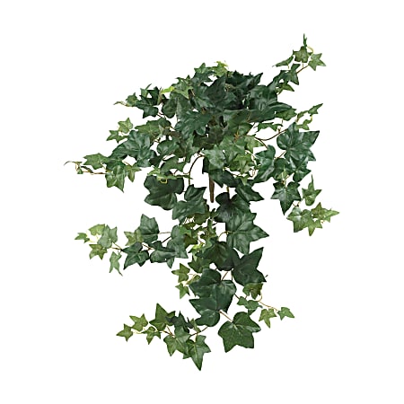 Nearly Natural Puff Ivy 32" Artificial Hanging Plants, Green, Set Of 3 Plants