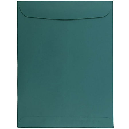 JAM Paper® Open-End 9" x 12" Catalog Envelopes, Gummed Seal, Teal, Pack Of 25 Envelopes