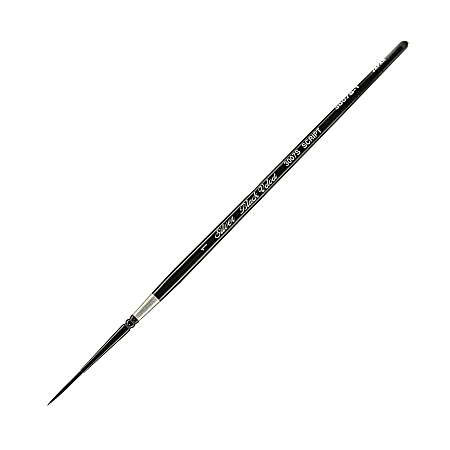 Silver Brush 3007S Black Velvet Series Paint Brush, Size 1, Script Liner Bristle, Squirrel Hair/Synthetic Filament, Multicolor