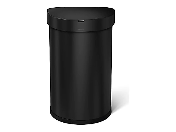 simplehuman Semi Round Sensor Stainless Steel Trash Can With Liner
