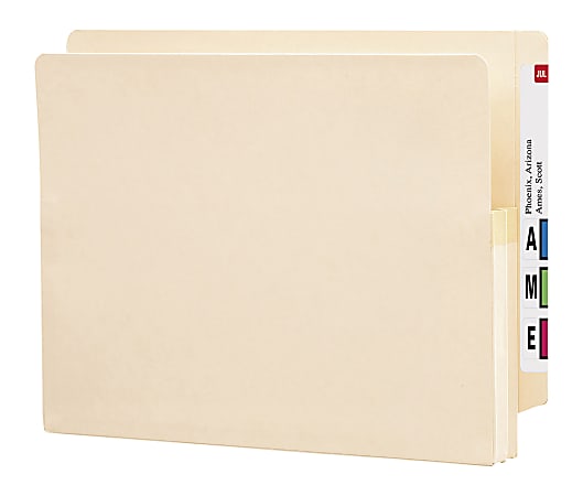 Smead® Manila File Pocket With Reinforced Tab, Letter