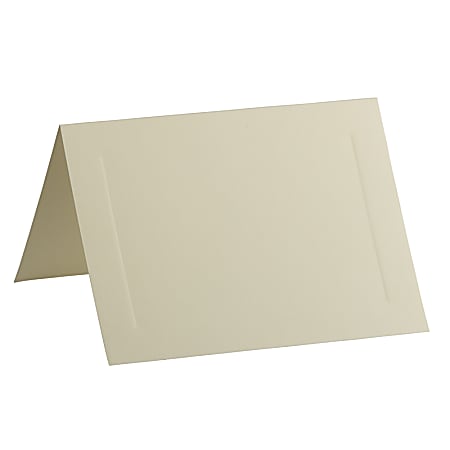 JAM Paper® Note Cards, Fold-Over, Panel Border, 4 5/8" x 6 1/4", Ivory, Pack Of 25