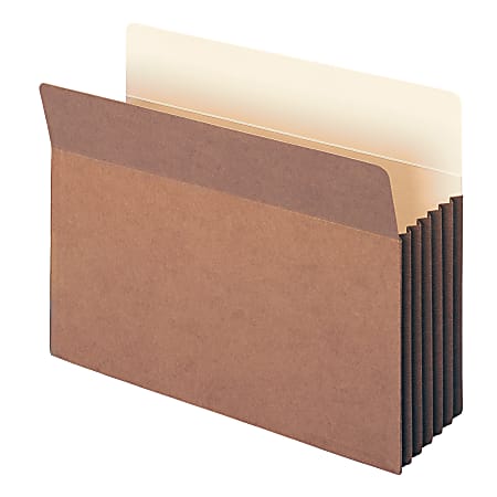 Smead® TUFF® Pocket File Pockets, 5 1/4" Expansion, 9 1/2" x 11 3/4", 30% Recycled, Dark Brown, Pack Of 10