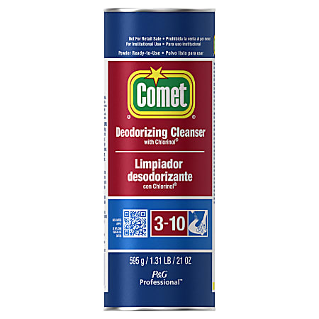 Comet Deodorizing Cleanser - For Multipurpose - 21 oz (1.31 lb) - Recommended For: Stain Remover - Deodorize - 24 / Carton
