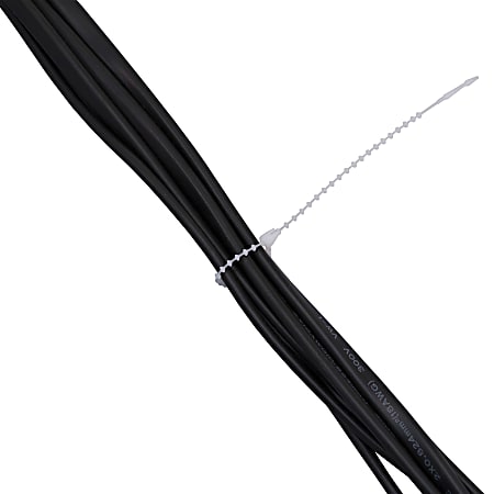 Advantus Beaded Cable Ties - Cable Tie - White - 250 - 0.25 Advantus Beaded Cable Ties - Cable Tie - White - 250 - 0.25