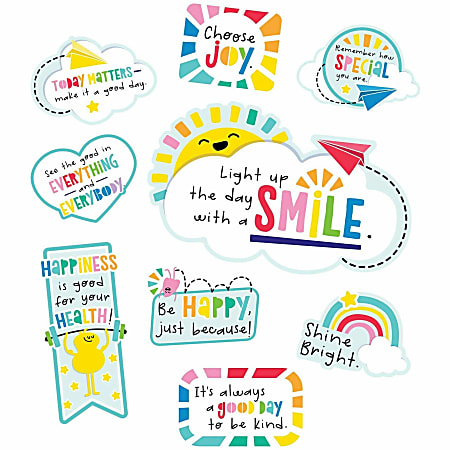 Carson Dellosa Education Mini Motivation Bulletin Board Set Happy Place ...