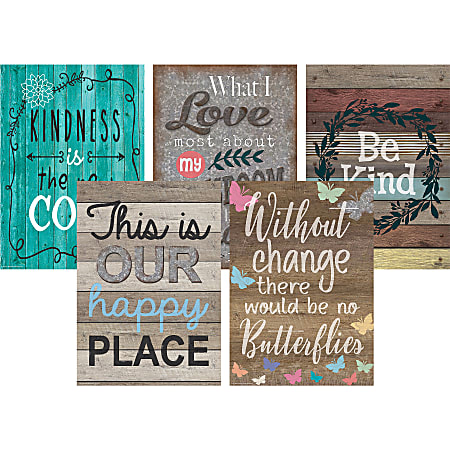 Teacher Created Resources Home Sweet Classroom Posters, 13-3/8" x 19", Set Of 5 Posters