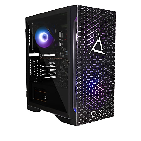 CLX SET TGMSETRXM1622BM Liquid-Cooled Gaming Desktop PC, Intel® Core™ i5, 16GB Memory, 3TB Hard Drive/500GB Solid State Drive, Windows® 10 Home