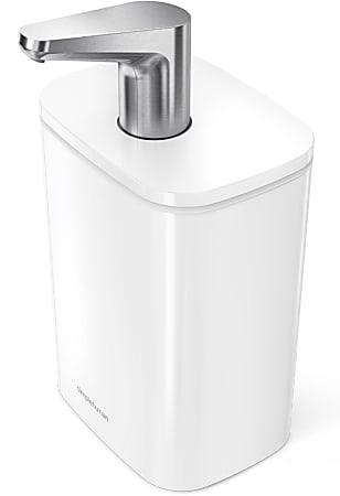 simplehuman Liquid Soap And Hand Sanitizer Pulse Pump, 16 Oz, White