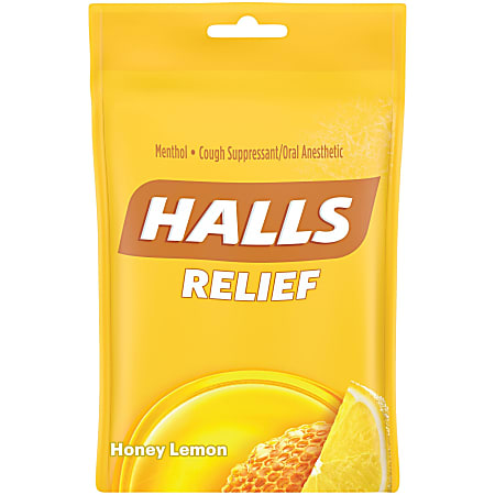 Cadbury Halls Honey-Lemon Cough Drops, Honey Lemon, Box