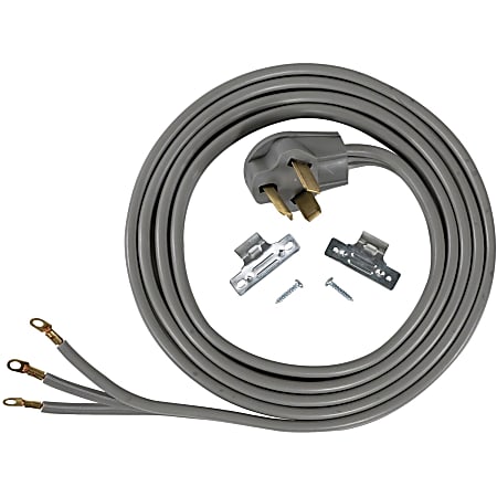 Certified Appliance Accessories 3-Wire Eyelet 30-Amp Dryer Cord - For Dryer - 250 V AC / 30 A - 10 ft Cord Length - 3-Wire / Right-angle Plug