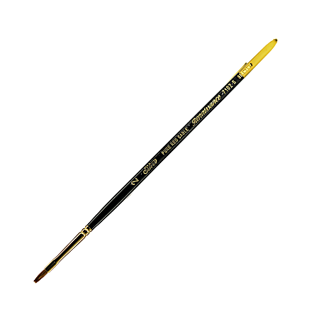 Silver Brush Renaissance Series Short-Handle Paint Brush, 7102S, Size 2, Bright, Sable, Multicolor