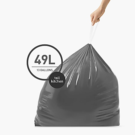 Extreme Consumer Products Heavy Duty Kitchen Garbage Bag Liners, 4.2-4.8  Gallon, Compatible With Simplehuman K Trash Bags, Durable Plastic with