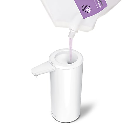 simplehuman White Rechargeable Liquid Soap Dispenser + Reviews
