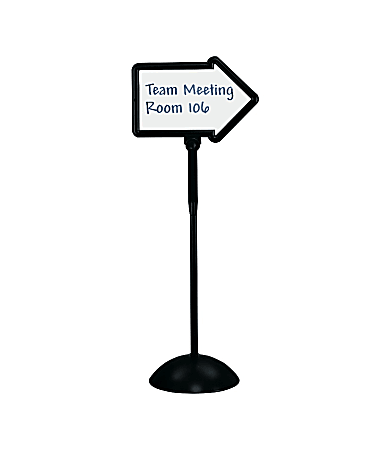 Safco® Write Way® Directional Sign - Steel - Black