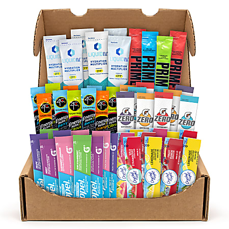 Snack Box Pros Drink Mixes Snack Box, Box Of 50 Drinks