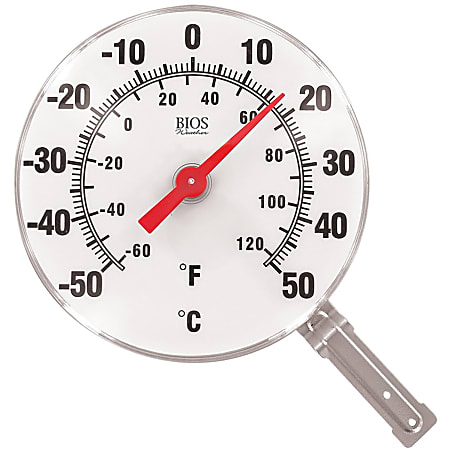 BIOS Medical Window Thermometer - 58°F (-50°C) to 122°F (50°C) - Large Display, Easy to Read, Weather Resistant, Water Resistant -  - TR612