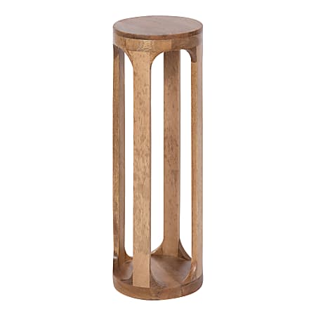 Kate and Laurel Dahl Wood Round Drink Table, 23"H x 8"W x 8"D, Natural