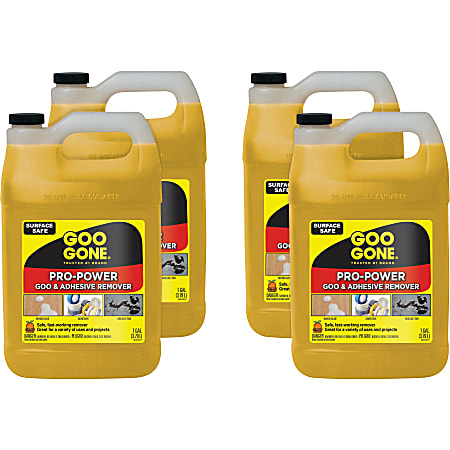 Goo Gone 1-Gallon Pro-Power Goo Remover - 128 fl oz (4 quart) - Citrus Scent - 4 / Carton - Orange
