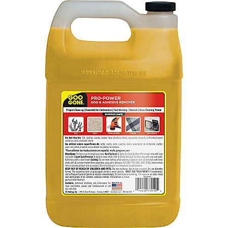  Goo Gone Pro-Power - Professional Strength Adhesive Remover -  128 Fl. Oz. : Industrial & Scientific