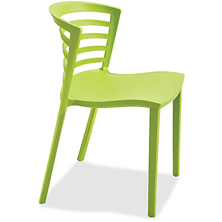 Safco Entourage Stack Chair - Grass (Quantity 4) - Grass - 19.5" Width x 21.5" Depth x 30" Height