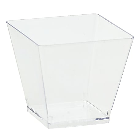 Amscan Mini Plastic Cubed Bowls, 3" x 3",