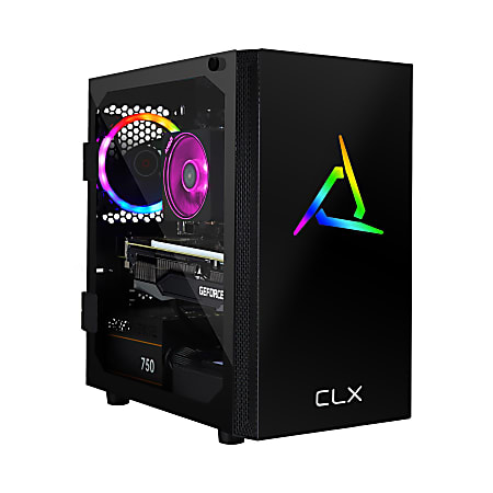 CLX SET TGMSETRTH0B74BM Gaming Desktop PC, AMD Ryzen 7, 32GB Memory, 3TB Hard Drive/480GB Solid State Drive, Windows® 10 Home