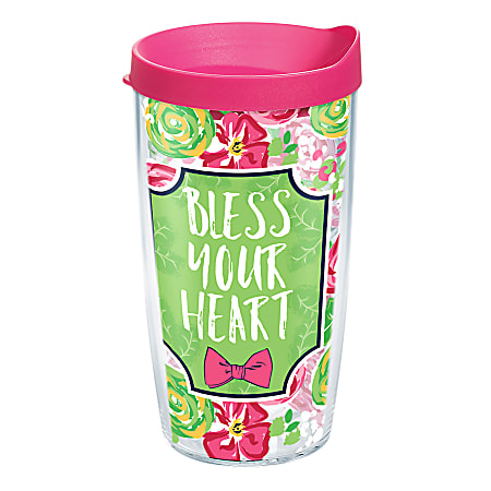 Tervis Tumbler With Lid, 16 Oz, Simply Southern Bless Your Heart