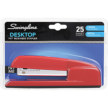 Swingline 747 Stapler 25 Sheets Capacity Rio Red ODP Business Solutions