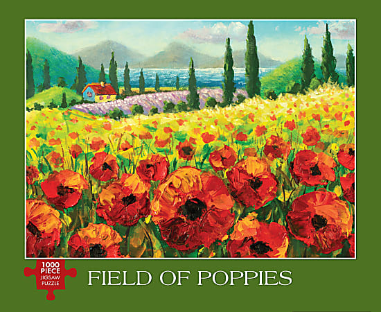 Willow Creek Press 1,000-Piece Puzzle, 26-5/8" x 19-1/4”, Field Of Poppies