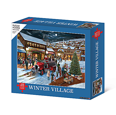 Willow Creek Press 1,000-Piece Puzzle, 26-5/8" x 19-1/4”, Winter Christmas