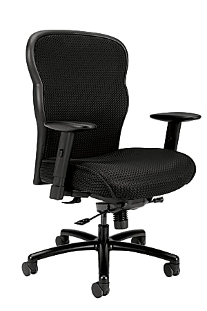 HON® Basyx Wave™ Ergonomic Mesh High-Back Big And Tall Executive Chair, Black
