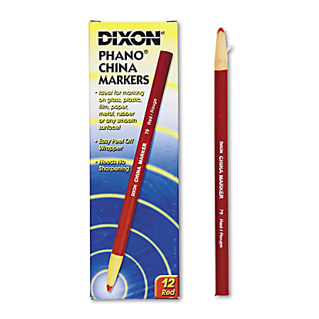 Amazon.com: Dixon China Marker, Black, Thin Lead, Dozen