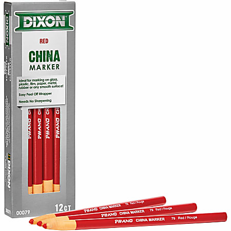 Dixon Phano China Markers Black Box Of 12 - Office Depot