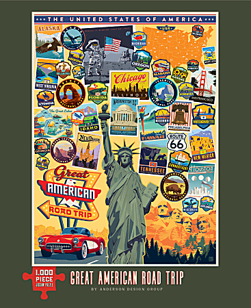 Willow Creek Press 1,000-Piece Puzzle, Great American Road