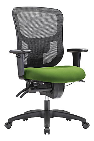 WorkPro® 9500XL Series Big & Tall Ergonomic Mesh/Premium Fabric Mid-Back Chair, Black/Lime, BIFMA Compliant