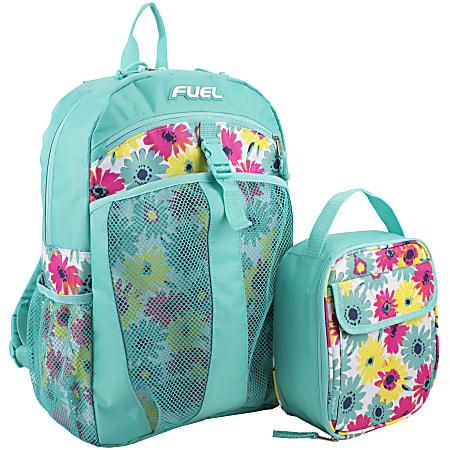 Fuel Deluxe Lunch Bag And Backpack Set, Turquoise Floral