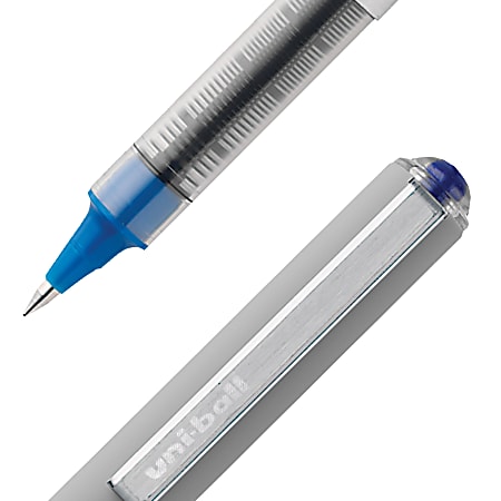 Quill Brand® Rollerball Pens, Fine Point, Blue, Dozen (32158-QL